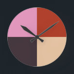 Red Pink Eggplant Ivory Round Clock<br><div class="desc">2024</div>