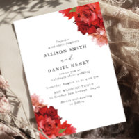 Red & Pink Floral Elegant Wedding