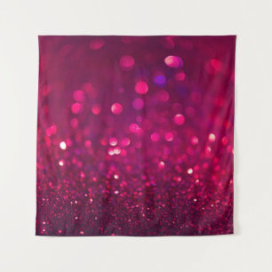 Red Pink Glitter: Abstract Bokeh Tapestry
