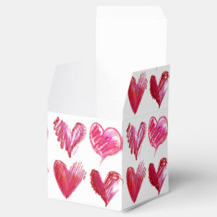 Red Pink Hearts 4 Paper Box