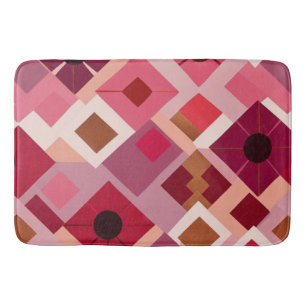 Red Pink Mauve Bath Mat