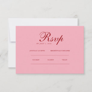 Red pink Minimalist Elegant RSVP & QR Website