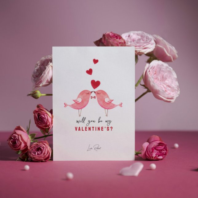 Red Pink Minimalist Illustration Valentine's Day S Invitation (Creator Uploaded)