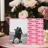 Red & Pink Photo Family | Happy Valentines Day Pos