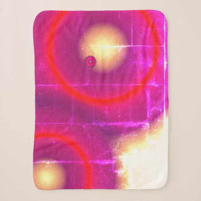 Red Pink Planets Suns Circles Astronomy Blanket (Front)