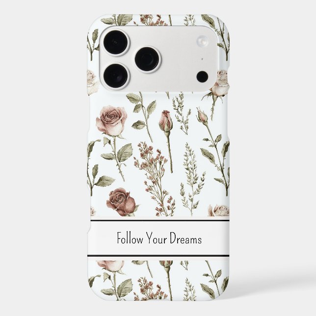 Red Pink Rose Floral   (Back)