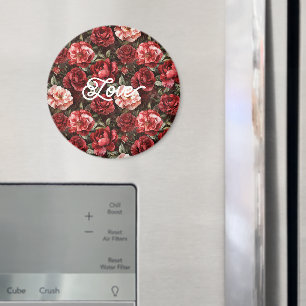 Red Pink Rose Flowers Magnet