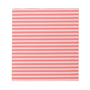 Red Pink Stripes Pattern Notepad