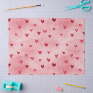 Red Pink Sweet Hearts Valentine's Day Tissue Paper