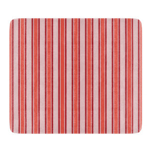Red Pink Vertical Stripe Pattern Cutting Board