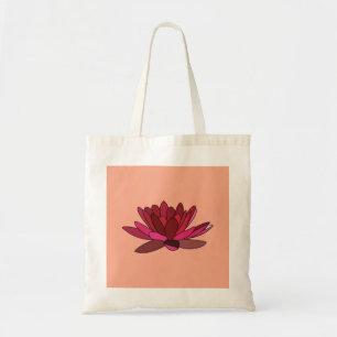 Red Pink Water Lily Tote Bag