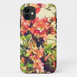 Red Pink Watercolor Floral Pattern 1 Case-Mate iPhone Case