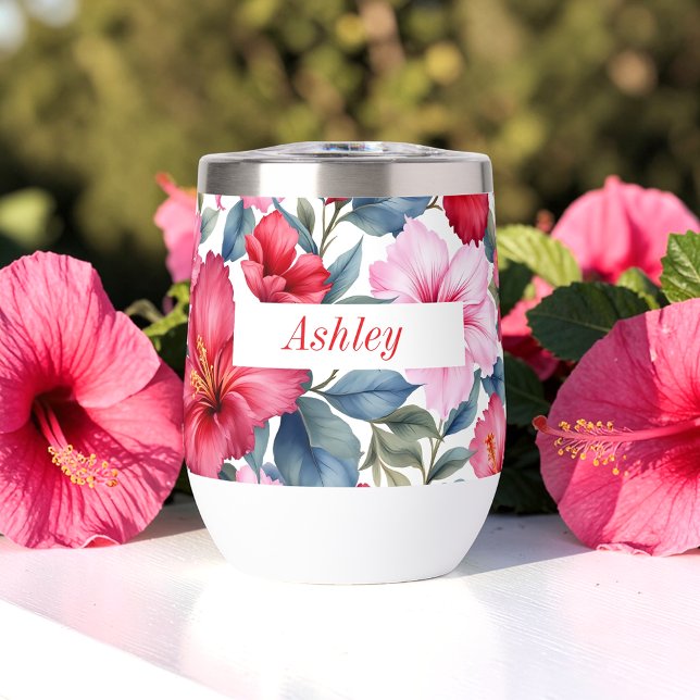 Red Pink Watercolor Hibiscus Flowers (Creator Uploaded)