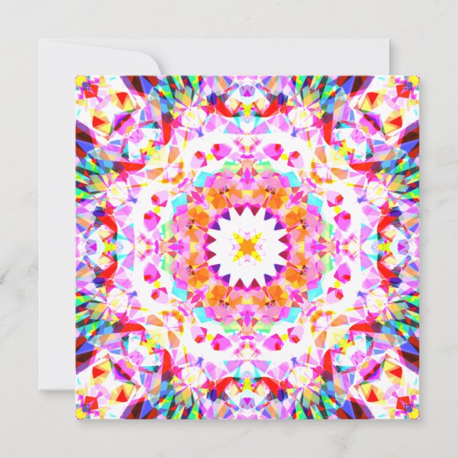 Red Pink Yellow Christmas Festive Star Snowflake (Front)