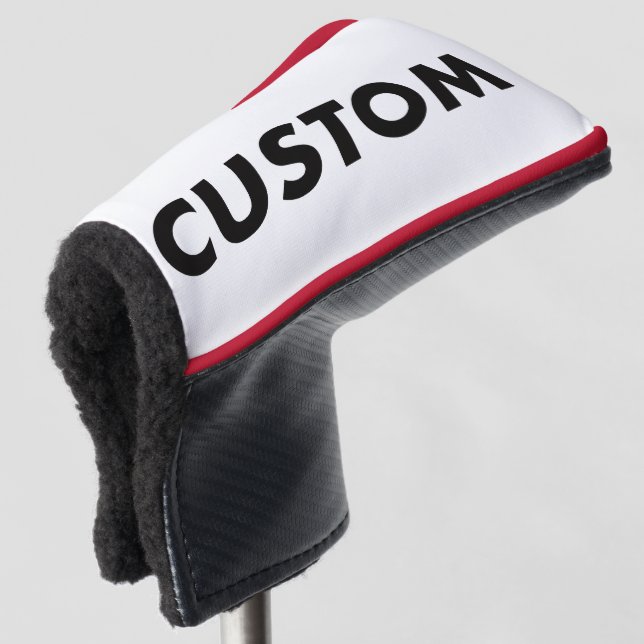 RED Piping Custom Golf Putter Headcover Blank (3/4 Front)