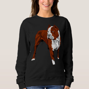 Red Pitbull Vector Sweatshirt