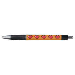 Red Pixel Heart Pattern