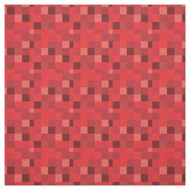 Red Pixelated Pattern | Gamer Fabric (Swatch)