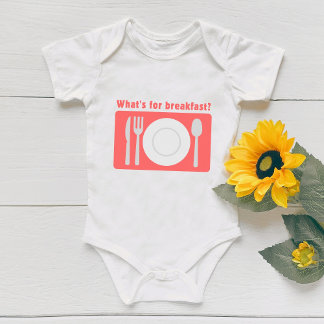Red Placemat What's for Breakfast Baby Bodysuit