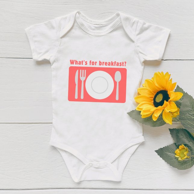 Red Placemat What's for Breakfast Baby Bodysuit (Creator Uploaded)