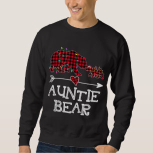 Red Plaid Auntie Bear Buffalo Family Mama Pajama C Sweatshirt