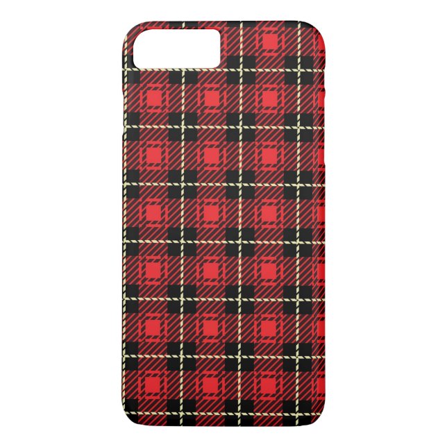 Red Plaid Background Case-Mate iPhone Case (Back)