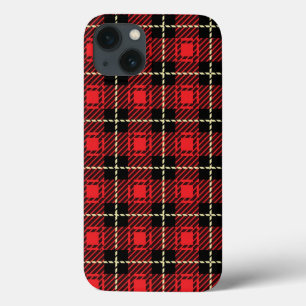 Red Plaid Background iPhone 13 Case