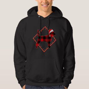 Red Plaid Beagle Dog Christmas Pyjamas Family Xmas Hoodie