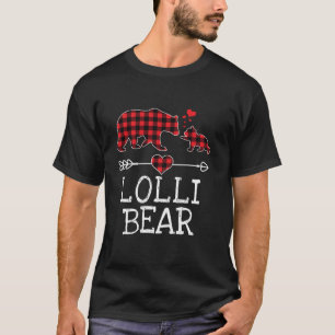 Red Plaid Bear Christmas Pajama Lolli Matching Fam T-Shirt