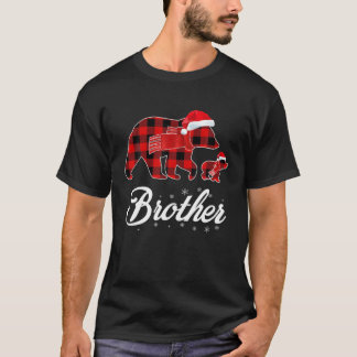 Red Plaid Brother Bear One Cubs Matching Buffalo P T-Shirt