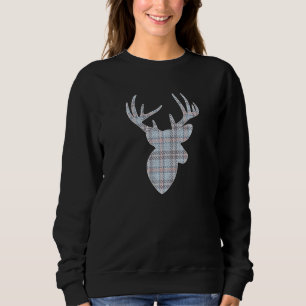 Red Plaid Buffalo Boyor Girl Plaid Deer Head Chris Sweatshirt
