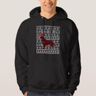 Red Plaid Buffalo Golden Retriever Dog Christmas P Hoodie