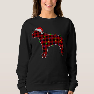Red Plaid Buffalo Rottweiler Dog Christmas Pyjamas Sweatshirt