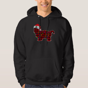 Red Plaid Buffalo Shih Tzu Dog Christmas Pyjamas F Hoodie