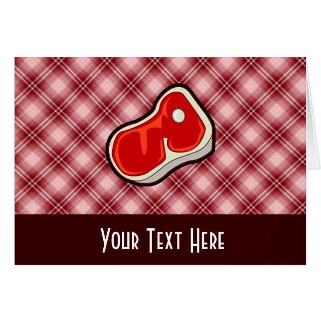 Red Plaid Butcher's Steak (Front Horizontal)
