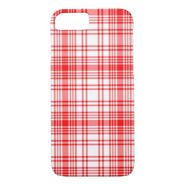 Red Plaid Case-Mate iPhone Case (Back)