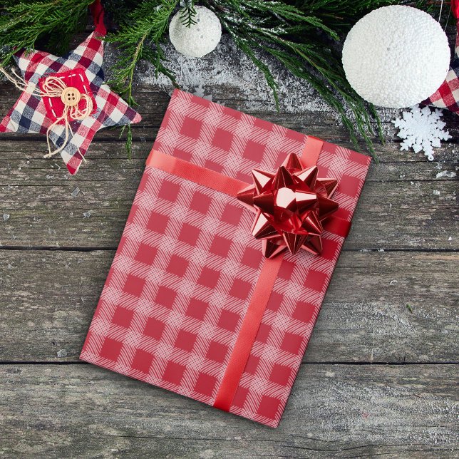 Red Plaid Christmas Holiday Wrapping Paper (Creator Uploaded)