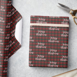Red Plaid Christmas Wrapping Paper