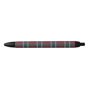 Red Plaid Classic Tartan Cosy Academia Black Ink Pen