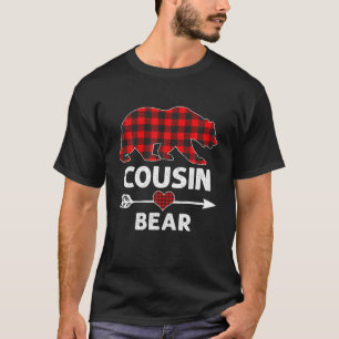 Red Plaid Cousin Bear Buffalo Matching Family Paja T-Shirt