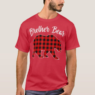 Red Plaid Cousin Bear Matching Buffalo Family Paja T-Shirt