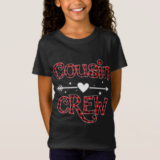 Red Plaid Cousin Crew Funny Family Matching Christ T-Shirt