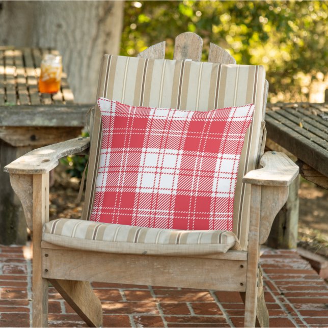Red Plaid Cushion (Chair)
