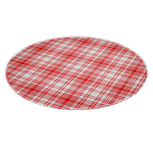 Red Plaid Cutting Board