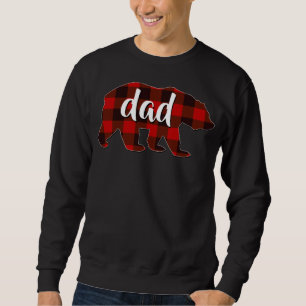 Red Plaid Dad Buffalo Matching Family Papa Pajama  Sweatshirt