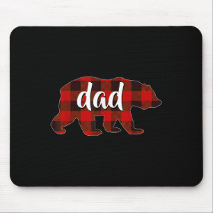 Red Plaid Dad Buffalo Matching Family Papa Pyjamas Mouse Pad