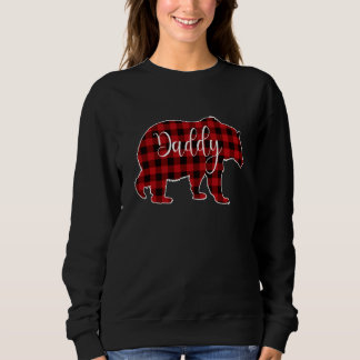 Red Plaid Daddy Bear Matching Buffalo Family Pajam Sweatshirt