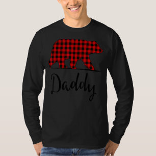 Red Plaid Daddy Bear Shirt Matching Pajama Family 
