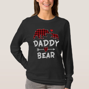 Red Plaid Daddy Bear Xmas Funny Family Christmas P T-Shirt