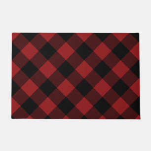Red Plaid Doormat
